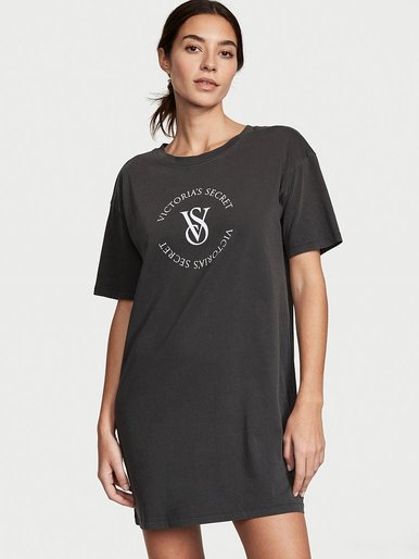 Бавовняна нічна сорочка Oversize Sleepshirt Victoria's Secret