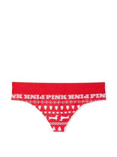 Хлопковые трусики стринги Logo PINK