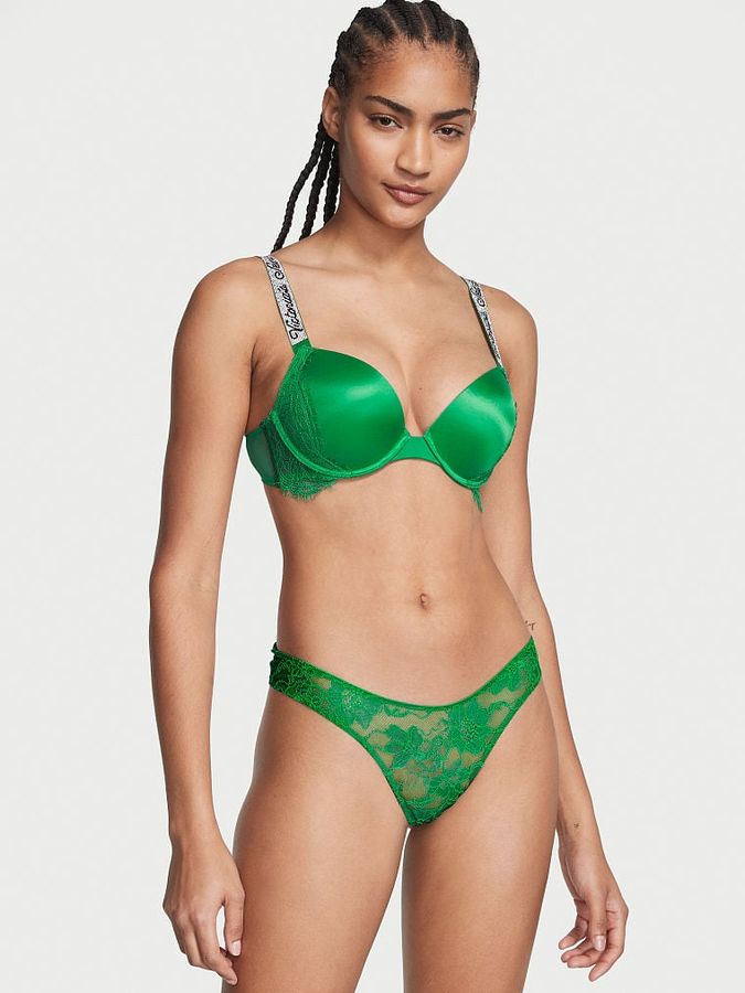Зелені трусики тонг зі стразами Shine Cutout Very Sexy Victoria's Secret