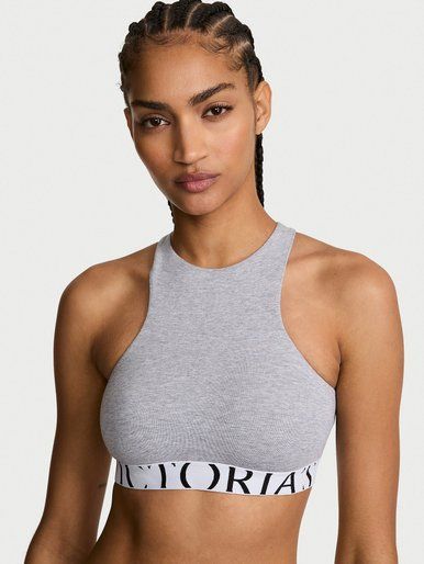 Бюстгальтер бралєт Cotton Exploded Logo Unlined High-Neck Victoria's Secret