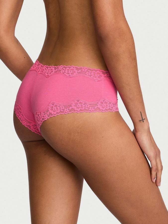 Трусики чіки Cotton Lace-Waist Cheeky Victoria's Secret