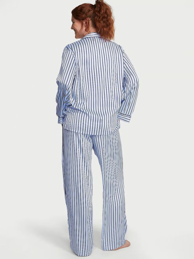 Атласна піжама з штанами Satin Long PJ Set Victoria's Secret