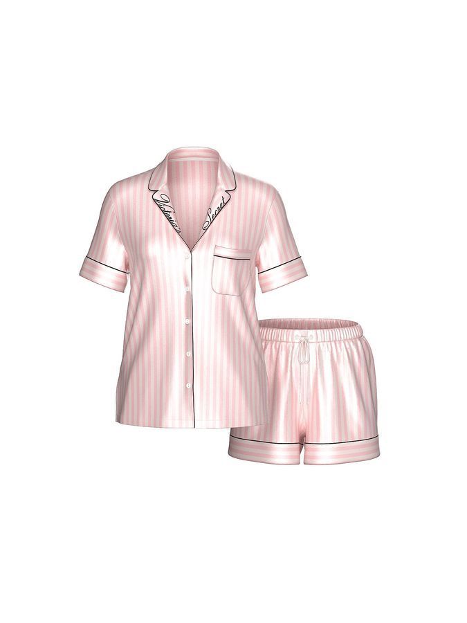 Атласна піжама з шортами Glazed Satin Short PjSet Victoria's Secret