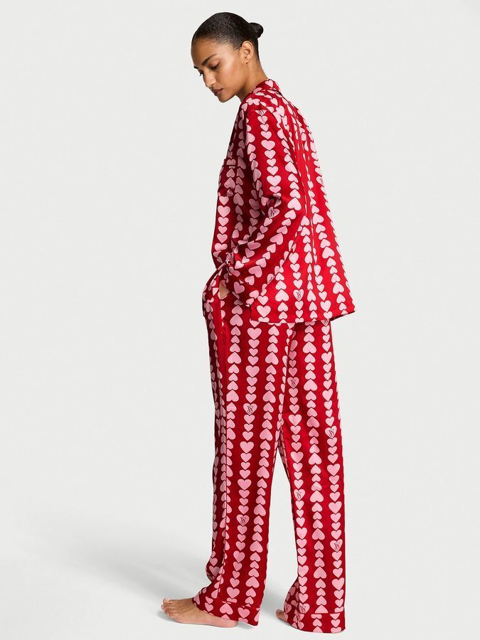 Атласна піжама з штанами Glazed Satin Long PJ Set Victoria's Secret