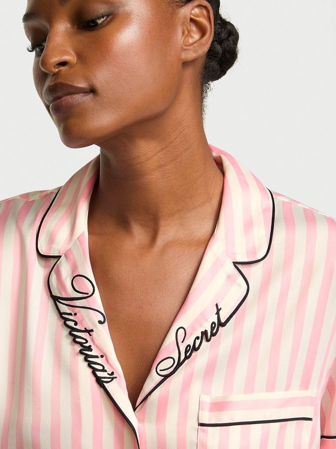 Атласна піжама з шортами Glazed Satin Short PjSet Victoria's Secret