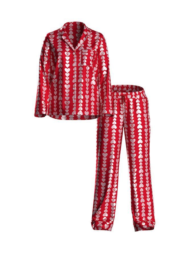 Атласна піжама з штанами Glazed Satin Long PJ Set Victoria's Secret