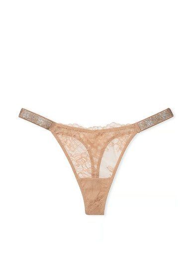 Кружевные трусики тонги Rose Lace VS Shine Very Sexy Victoria's Secret