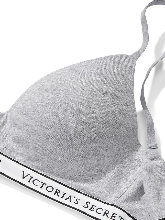 Комплект Бавовняний бюстгальтер демі T-Shirt & Трусики з широкою резинкою Logo Victoria's Secret