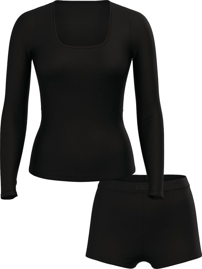 Комплект з шортиками Ribbed Modal Set Victoria's Secret