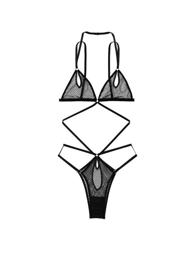 Боди из сеточки Strappy Naked Teddy Victoria's Secret
