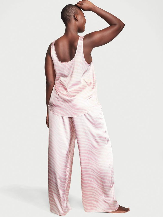 Атласная пижама с штанами Satin Cami Long PJ Set Victoria's Secret