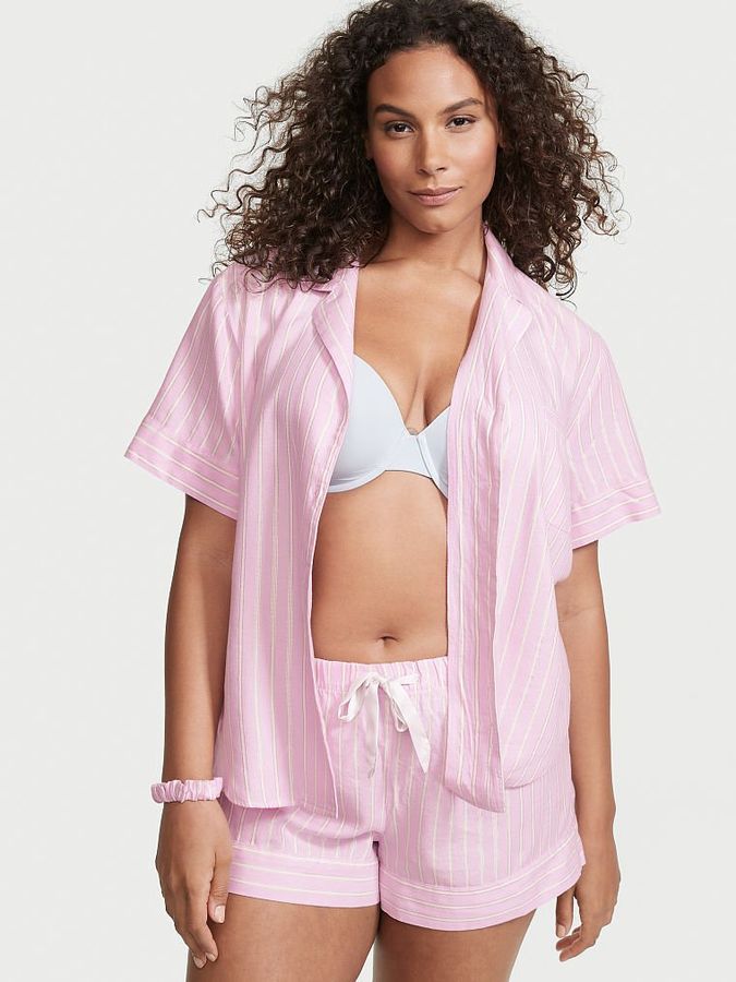 Фланелева піжама з шортами Short PJ Set Victoria's Secret