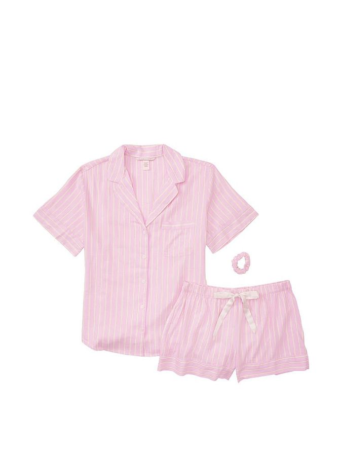 Фланелевая пижама с шортами Short PJ Set Victoria's Secret