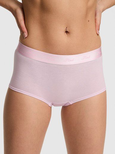 Бавовняні трусики шортики Logo Cotton Victoria's Secret