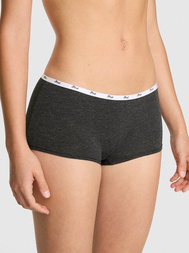 Бавовняні трусики шортики Logo Cotton Victoria's Secret