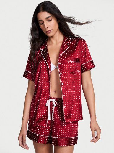 Атласна піжама з шортами Glazed Satin Short PjS Victoria's Secret