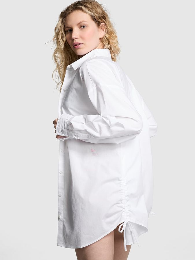 Бавовняна сорочка Poplin Cover-Up Shirt PINK