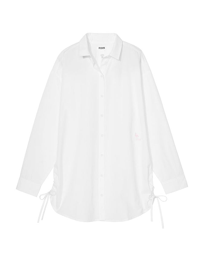 Хлопковая рубашка Poplin Cover-Up Shirt PINK