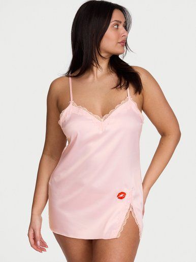 Пеньюар Tease Satin Lace-Trim Mini Victoria's Secret