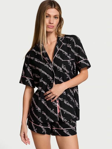 Пижама с шортами Flannel Short PJ Set Victoria's Secret