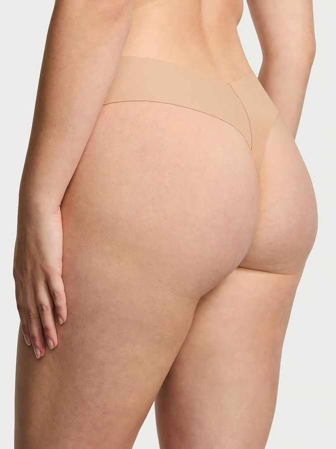 Бесшовные хлопковые трусики тонг No-Show Cotton Victoria's Secret