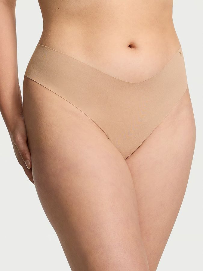 Бесшовные хлопковые трусики тонг No-Show Cotton Victoria's Secret
