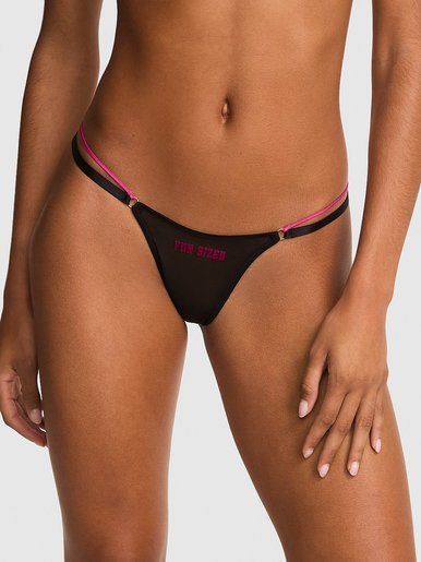 Трусики тонг Lace Logo Teeny PINK