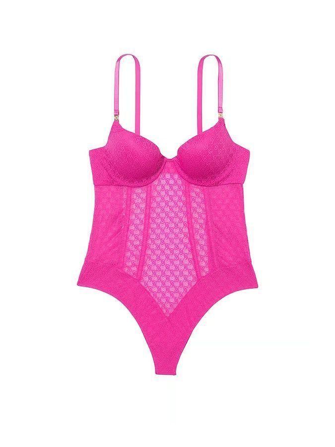 Кружевное боди пуш-ап Icon Teddy Victoria's Secret
