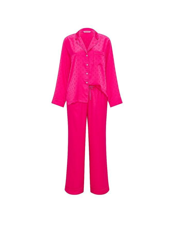 Атласна піжама з штанами Glazed Satin Long PJ Set Victoria's Secret