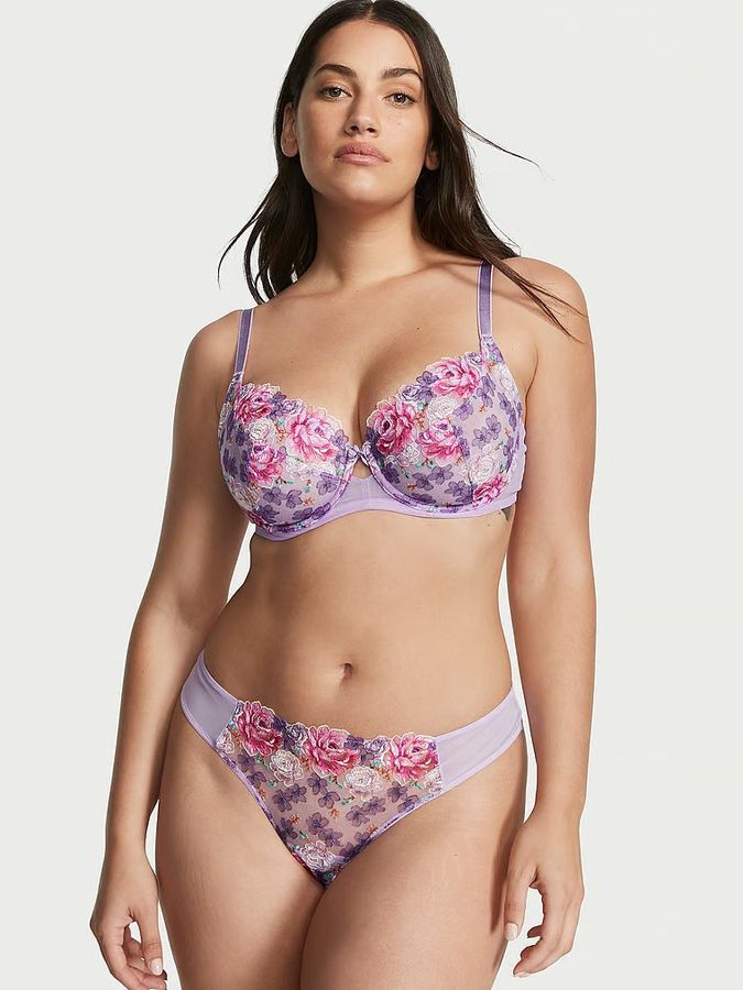 Трусики тонг Floral Embroidery Dream Angels Victoria's Secret