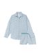 Хлопковая пижама с шортами Long-Sleeve Short PJ Set Victoria's Secret - 3