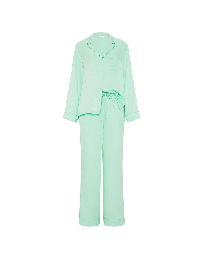 Атласна піжама з штанами Glazed Satin Long PJ Set Victoria's Secret