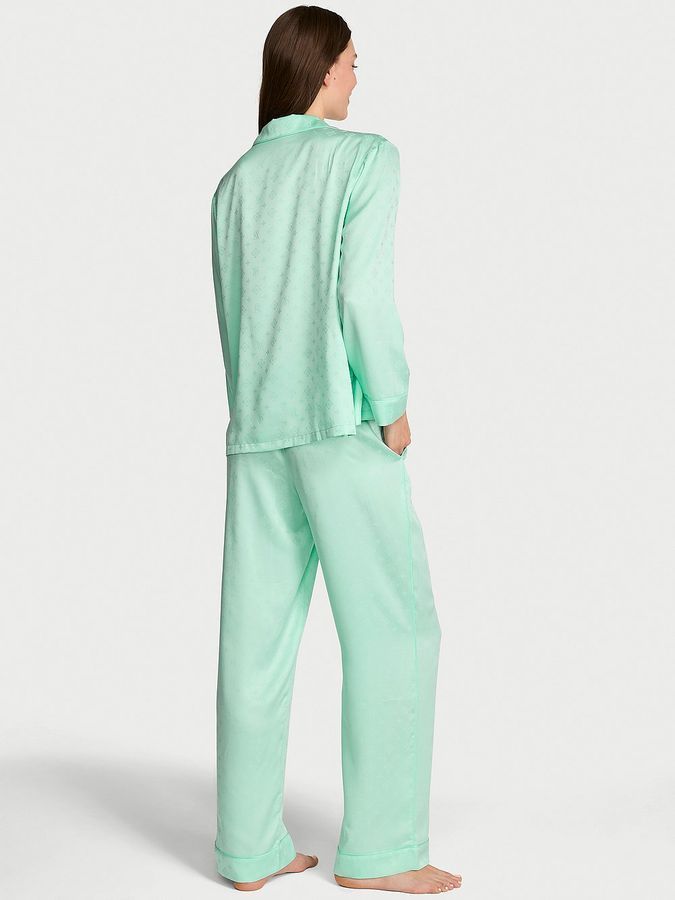 Атласна піжама з штанами Glazed Satin Long PJ Set Victoria's Secret