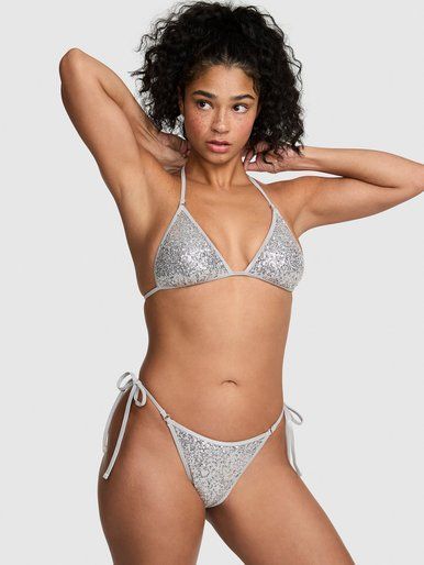 Купальник трикутний Logo Tie-Front Triangle Bikini Victoria's Secret