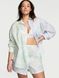 Бавовняна піжама з шортами Long-Sleeve Short PJ Set Victoria's Secret - 1