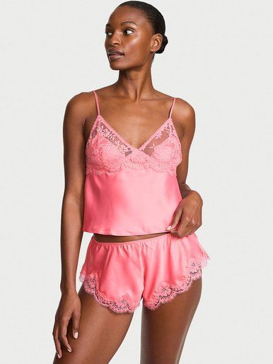 Атласный комплект Cami & Flutter Shorts Set Victoria's Secret