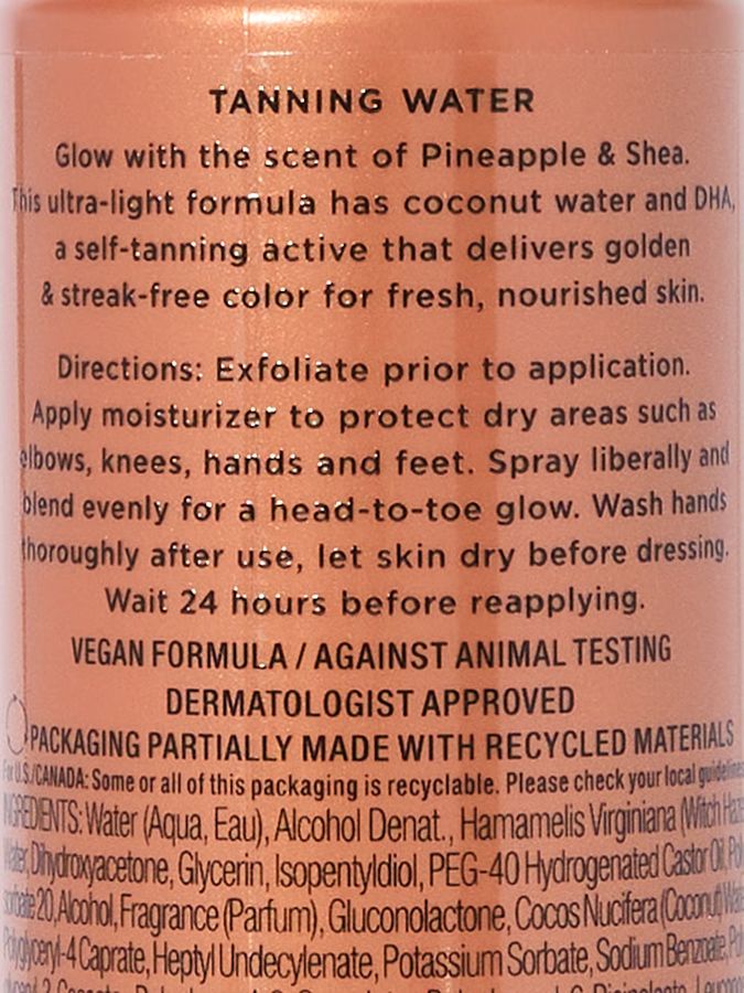 Вода для засмаги Tanning Water Pineapple & Shea Glow 190ml Victoria's Secret