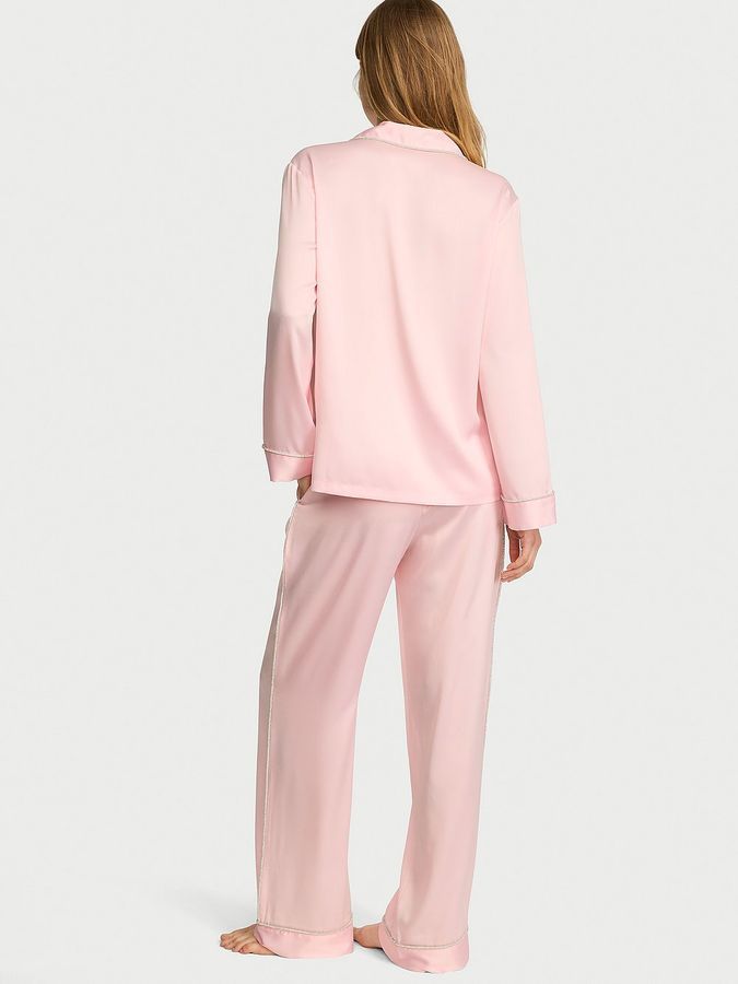 Атласна піжама з штанами Signature Satin Shine Long PJ Set Victoria's Secret