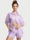 Хлопковая пижама с шортами Long-Sleeve Short PJ Set Victoria's Secret - 1