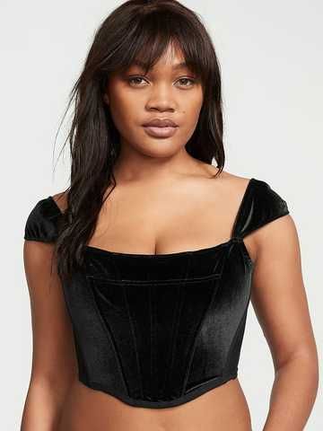 Бюстьє корсет Velvet Corset Top Dream Angels Черный Victoria's