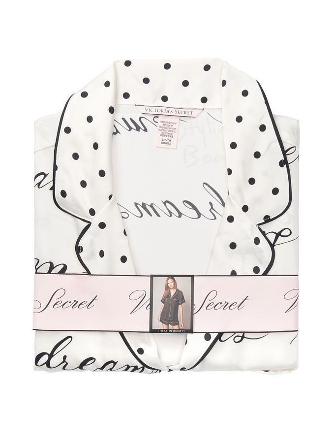 Атласна піжама з шортами Satin PJ Set Victoria's Secret