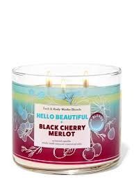 Аромасвеча Hello beautiful + Black Cherry Merlot 411g Bath & Body Works