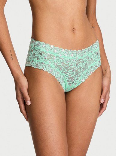 Трусики чіки Rose Lace Shimmer Victoria's Secret