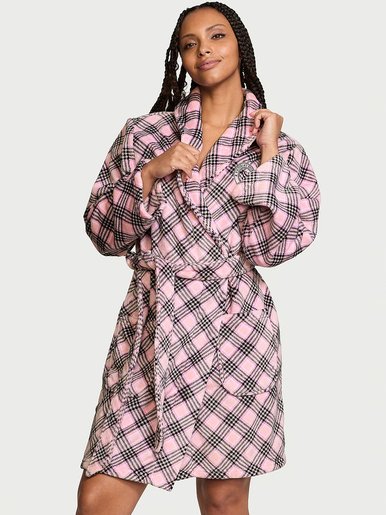 Короткий теплый халат Short Cozy Robe Victoria's Secret