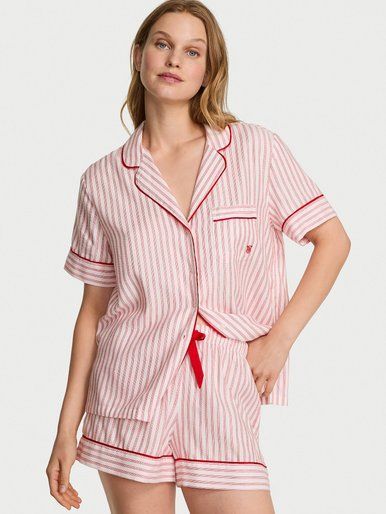 Піжама з шортами Flannel Short PJ Set Victoria's Secret