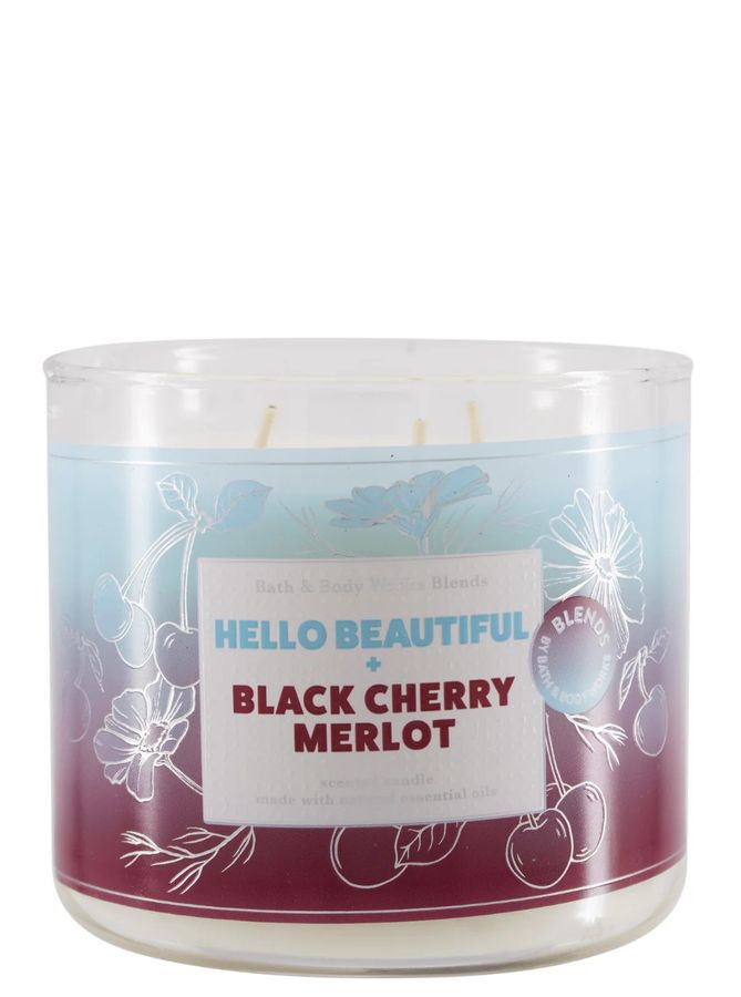 Аромасвіча Hello beautiful + Black Cherry Merlot 411g Bath & Body Works