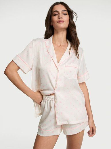 Атласна піжама з шортами Glazed Satin Short PjS Victoria's Secret