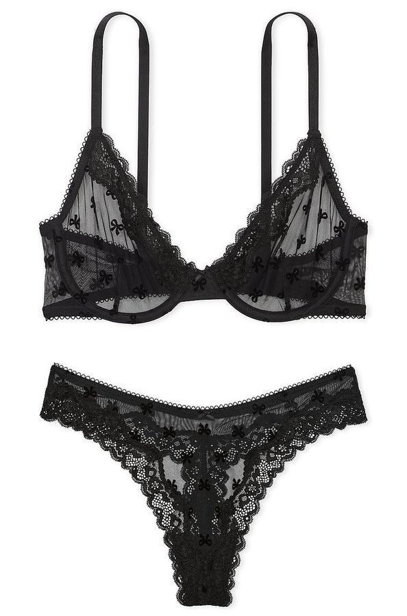 Комплект Бюстгалтер деми & Трусики Mesh Bows Tease Victoria's Secret