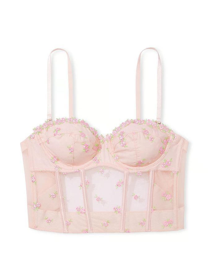 Комплект Корсет & Трусики тонг Rosebud Embroidery Dream Angels Victoria's Secret