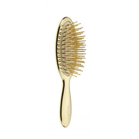 Средняя массажная щетка для волос Janeke Gold Line Pneumatic Hairbrush With Metallic Pins Medium Janeke